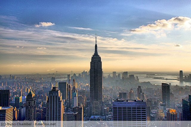 Vista clássica do Top of the Rock