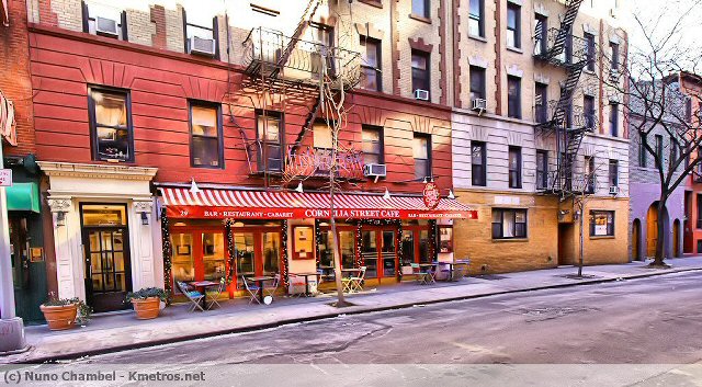 Um café em Cornelia Street, Greenwich Village