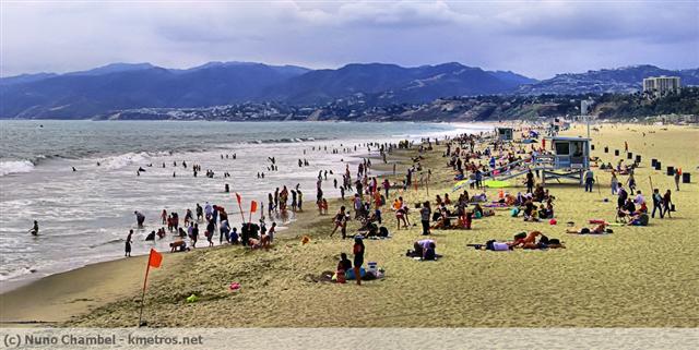 Praia junto ao Santa Monica Pier