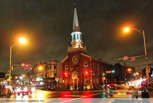 Igreja em Newark onde foram filmadas algumas cenas da Guerra dos Mundos, versão Spielberg